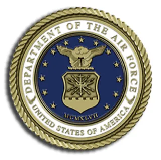 Department of the Air Force bronze emblem.