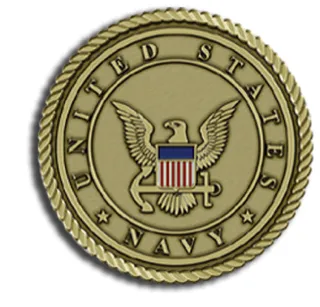 United States Navy bronze emblem.